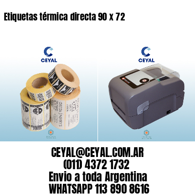 Etiquetas térmica directa 90 x 72