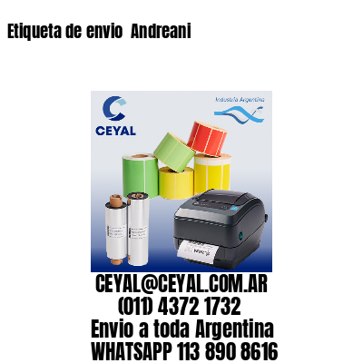 Etiqueta de envio Andreani