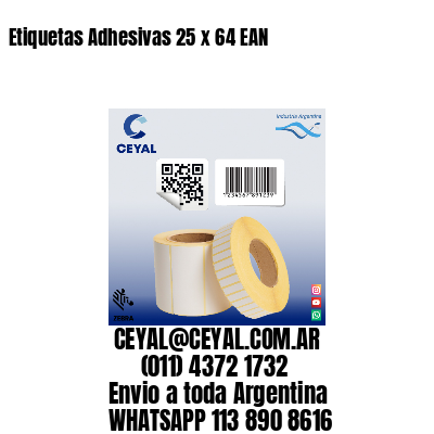 Etiquetas Adhesivas 25 x 64 EAN
