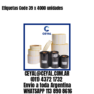 Etiquetas Code 39 x 4000 unidades