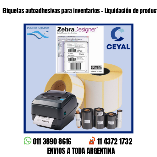 Etiquetas autoadhesivas para inventarios – Liquidación de productos