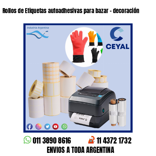 Rollos de Etiquetas autoadhesivas para bazar – decoración