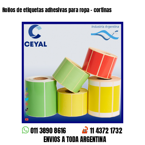 Rollos de etiquetas adhesivas para ropa – cortinas