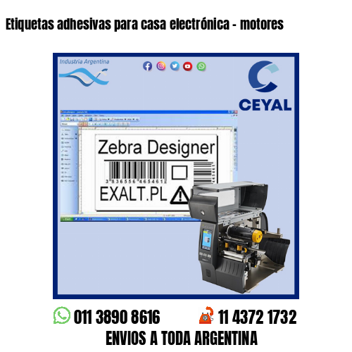 Etiquetas adhesivas para casa electrónica – motores