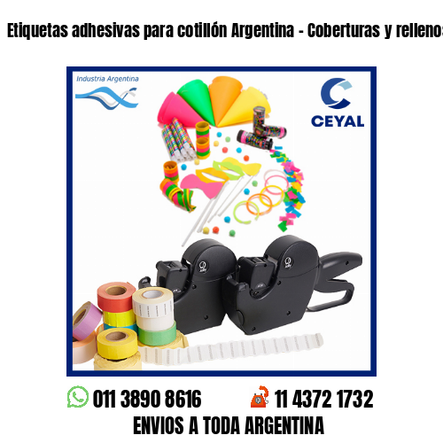 Etiquetas adhesivas para cotillón Argentina – Coberturas y rellenos