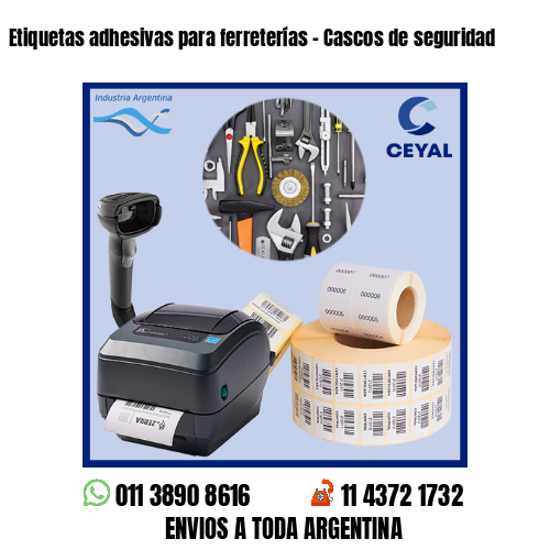 Etiquetas adhesivas para ferreterías – Cascos de seguridad