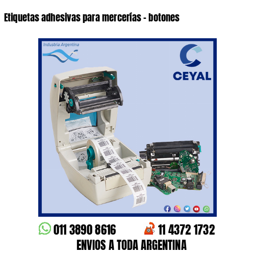 Etiquetas adhesivas para mercerías – botones