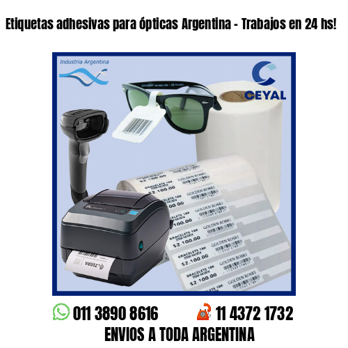 Etiquetas adhesivas para ópticas Argentina – Trabajos en 24 hs!