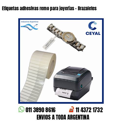 Etiquetas adhesivas remo para joyerías – Brazaletes