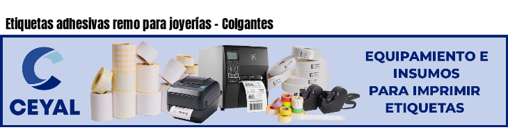 Etiquetas adhesivas remo para joyerías - Colgantes