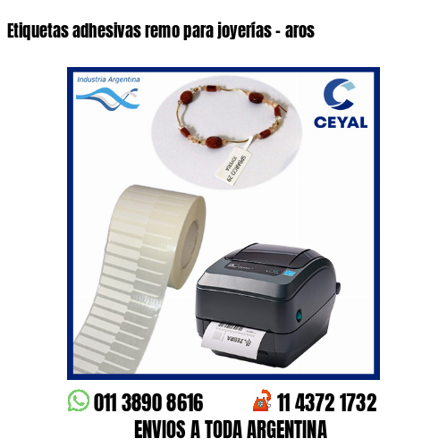 Etiquetas adhesivas remo para joyerías – aros