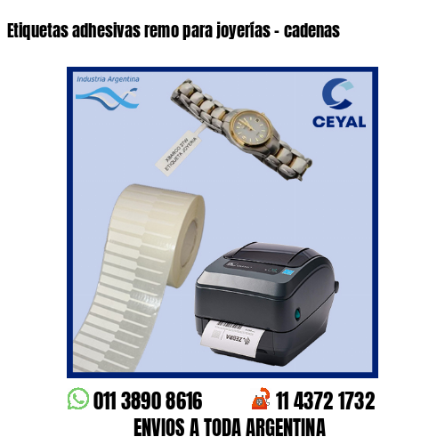 Etiquetas adhesivas remo para joyerías – cadenas