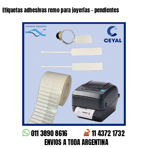 Etiquetas adhesivas remo para joyerías – pendientes