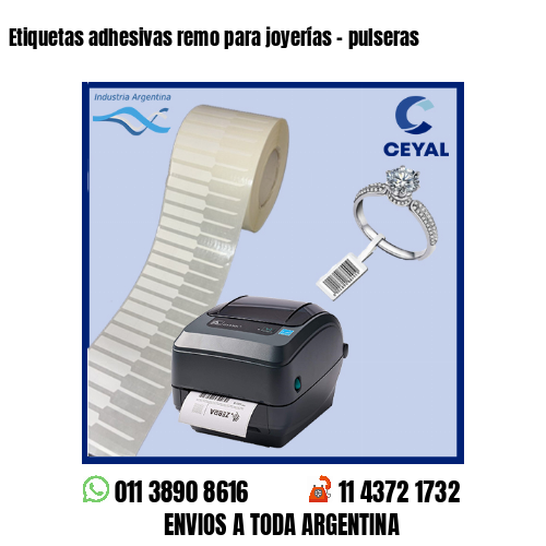 Etiquetas adhesivas remo para joyerías – pulseras