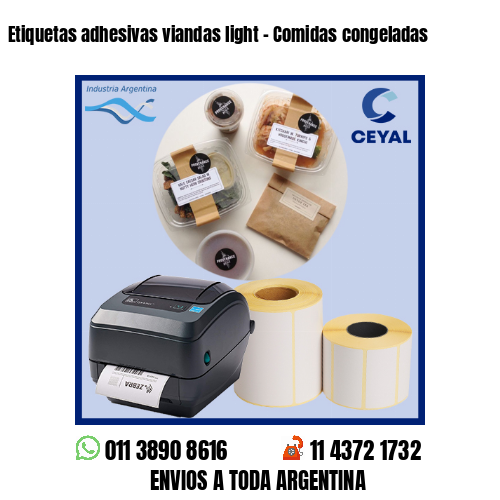 Etiquetas adhesivas viandas light – Comidas congeladas