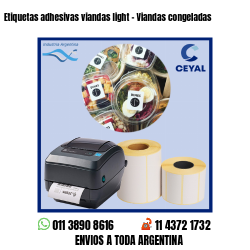 Etiquetas adhesivas viandas light – Viandas congeladas