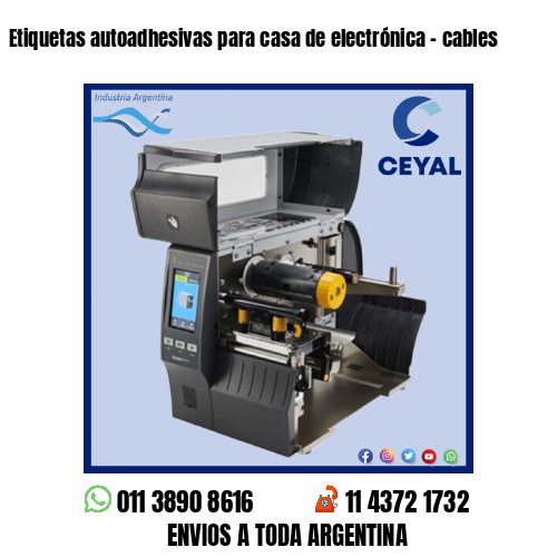 Etiquetas autoadhesivas para casa de electrónica – cables