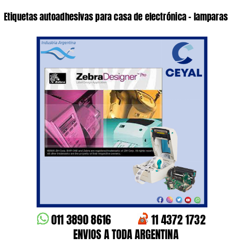 Etiquetas autoadhesivas para casa de electrónica – lamparas