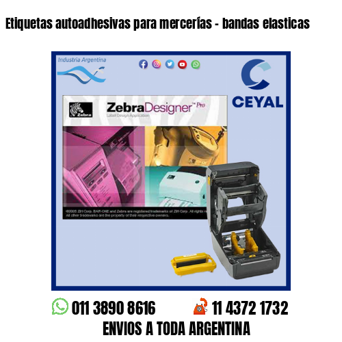Etiquetas autoadhesivas para mercerías – bandas elasticas