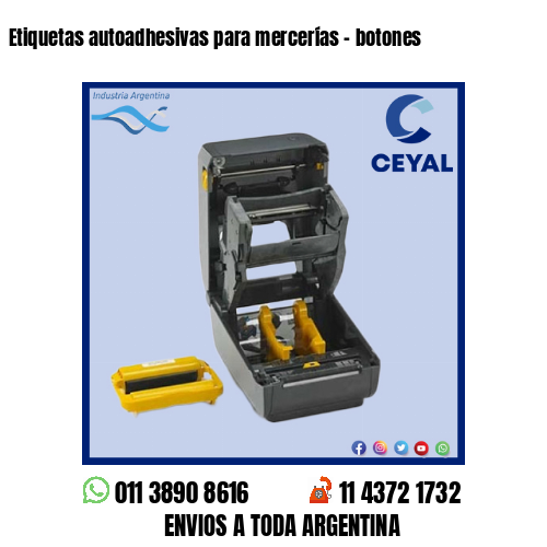 Etiquetas autoadhesivas para mercerías – botones