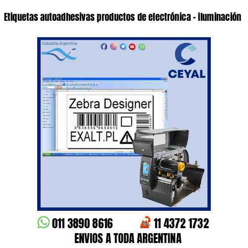 Etiquetas autoadhesivas productos de electrónica – iluminación