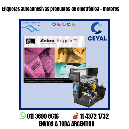 Etiquetas autoadhesivas productos de electrónica – motores