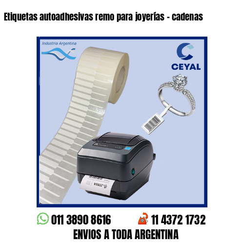 Etiquetas autoadhesivas remo para joyerías – cadenas