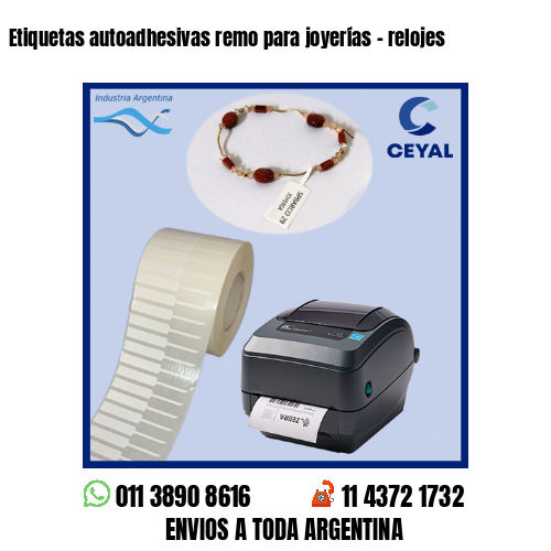 Etiquetas autoadhesivas remo para joyerías – relojes