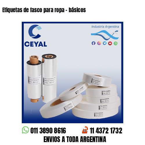 Etiquetas de fasco para ropa – básicos