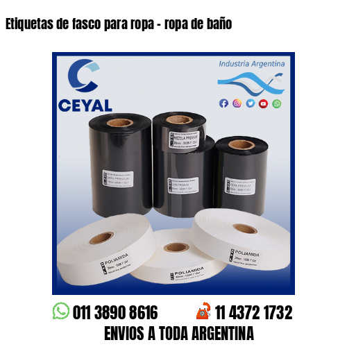 Etiquetas de fasco para ropa – ropa de baño