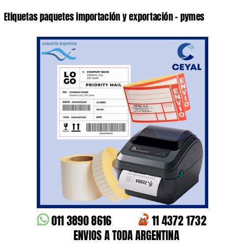 Etiquetas paquetes importación y exportación – pymes