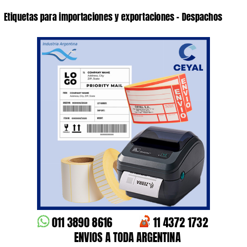 Etiquetas para importaciones y exportaciones – Despachos