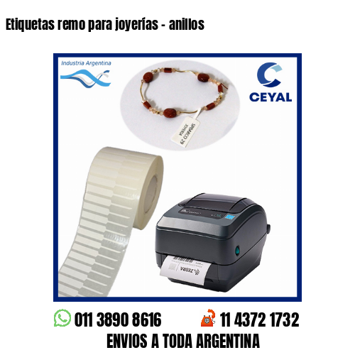 Etiquetas remo para joyerías – anillos