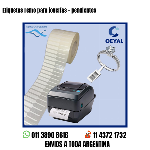 Etiquetas remo para joyerías – pendientes