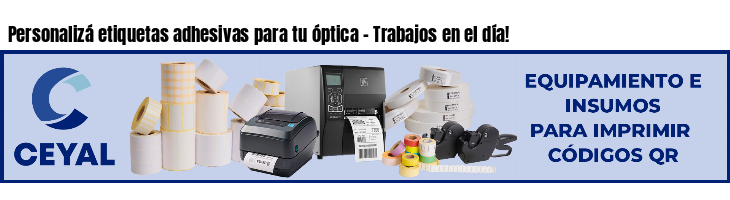 Personalizá etiquetas adhesivas para tu óptica - Trabajos en el día!