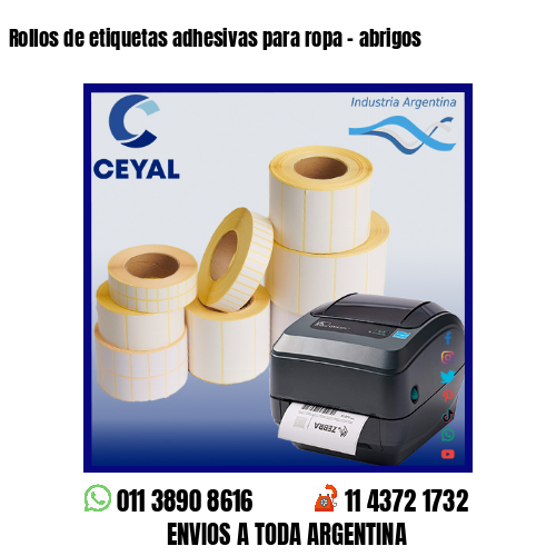 Rollos de etiquetas adhesivas para ropa – abrigos