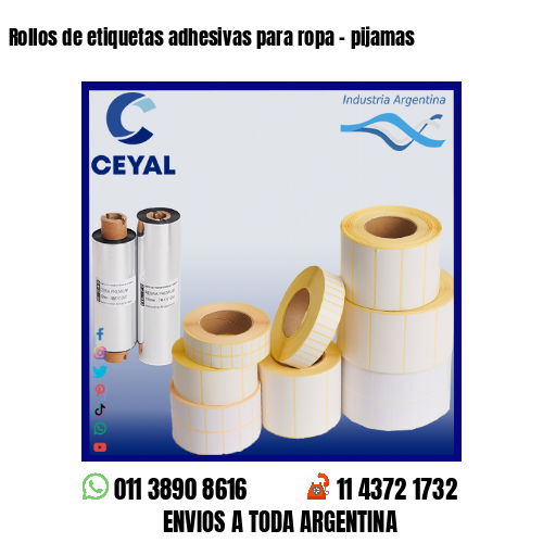 Rollos de etiquetas adhesivas para ropa – pijamas