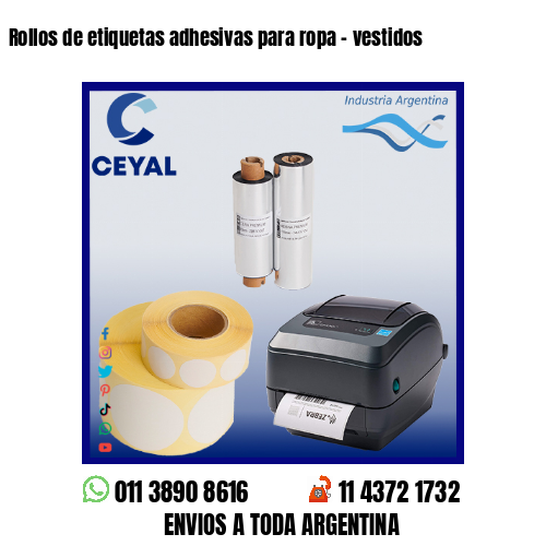 Rollos de etiquetas adhesivas para ropa – vestidos