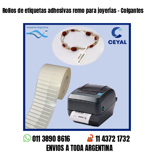 Rollos de etiquetas adhesivas remo para joyerías – Colgantes