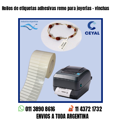 Rollos de etiquetas adhesivas remo para joyerías – vinchas