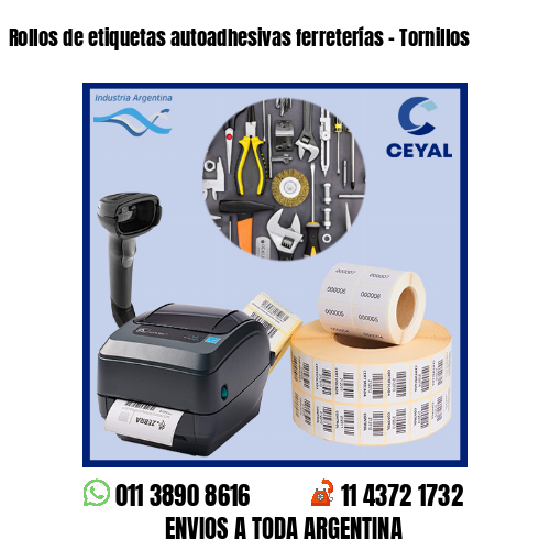 Rollos de etiquetas autoadhesivas ferreterías – Tornillos
