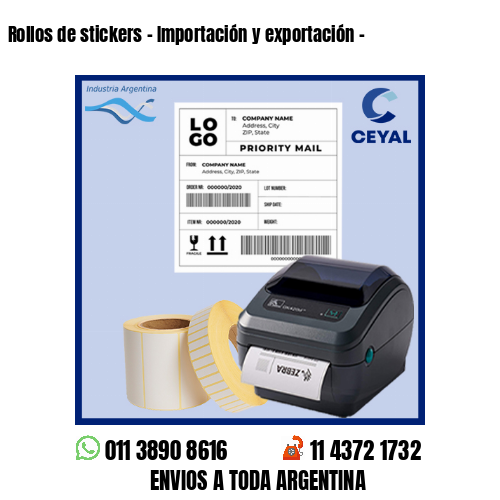 Rollos de stickers – Importación y exportación –