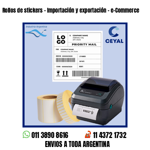 Rollos de stickers – Importación y exportación – e-Commerce
