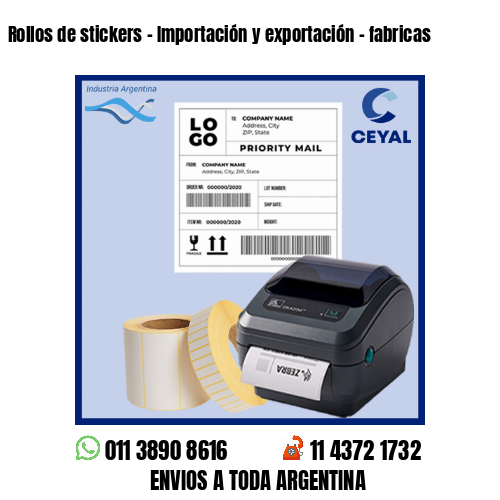 Rollos de stickers – Importación y exportación – fabricas