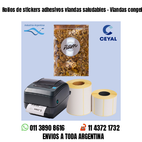Rollos de stickers adhesivos viandas saludables – Viandas congeladas