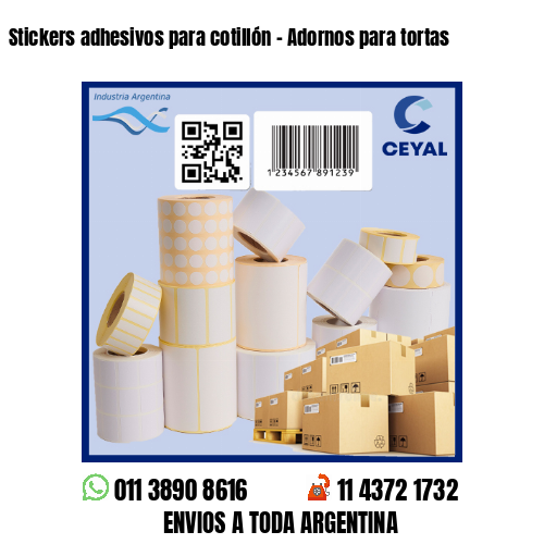 Stickers adhesivos para cotillón – Adornos para tortas