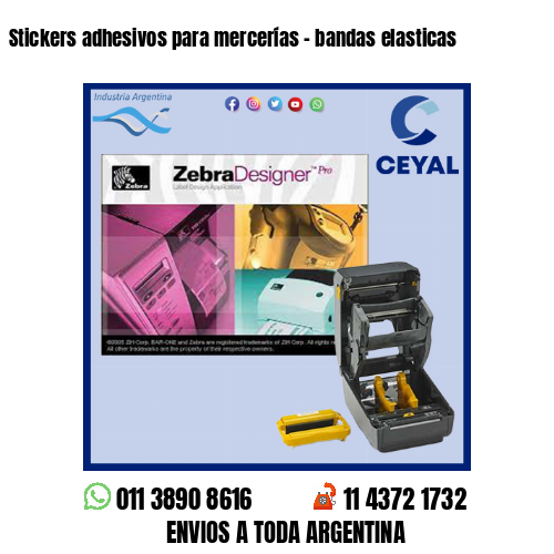 Stickers adhesivos para mercerías – bandas elasticas