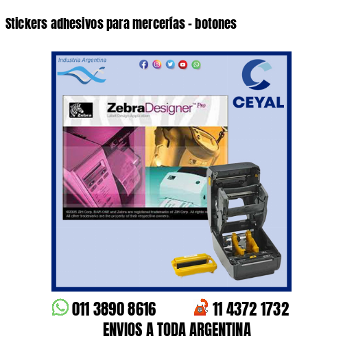Stickers adhesivos para mercerías – botones