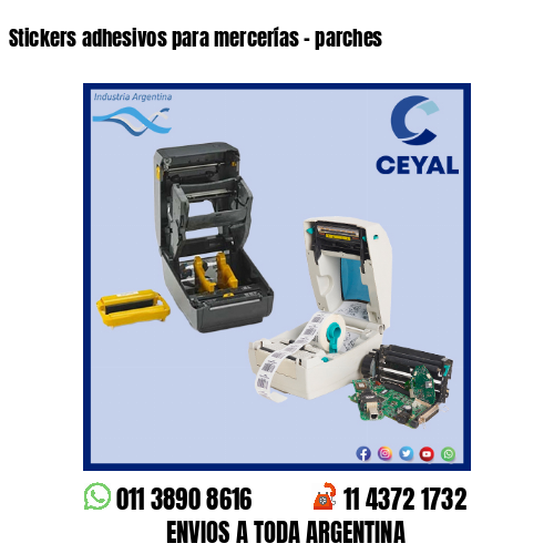 Stickers adhesivos para mercerías – parches