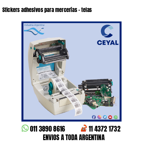 Stickers adhesivos para mercerías – telas